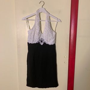 Beautiful Laced Black & White Dress.